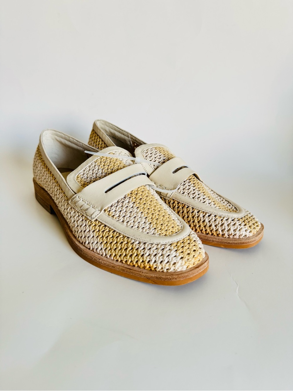 Dolce Vita Cream and Tan Woven Loafers